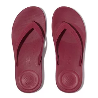 FITFLOP IQUSHION TEXTURED-STRAP FF รองเท้าแตะผู้ชาย รุ่น A6Q-D88 สี RED