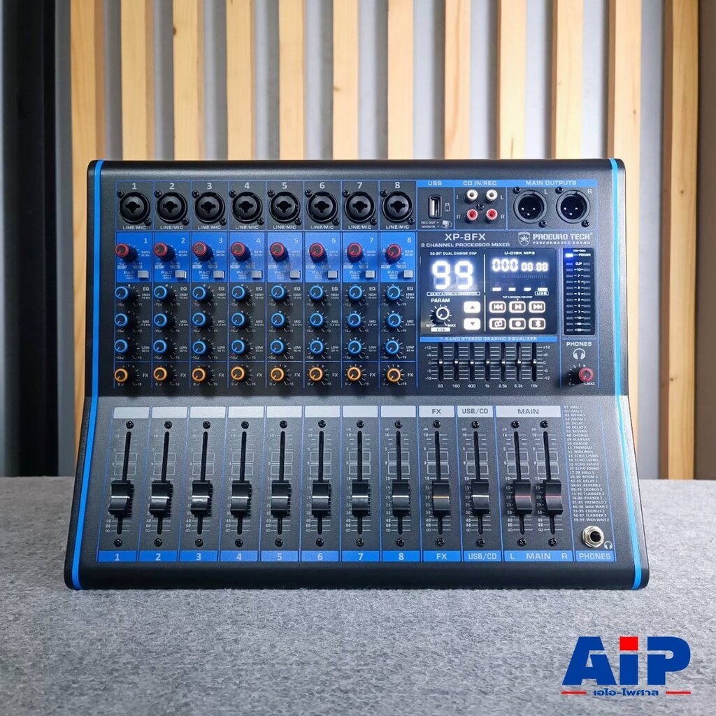 PROEUROTECH XP-8FX MIXER มิกซ์ มิกเซอร์ XP8FX เครื่องเสียง XP8FX MIX เครื่องปรับแต่งเสียง XP8FX XP 8