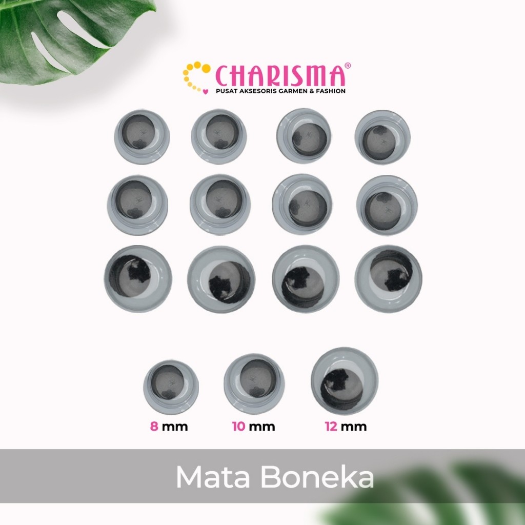 MATA Charisma Doll Eyes - Google Eyes/Doll Eyes 8mm, 10mm, 12mm - ราคาต่อโหล