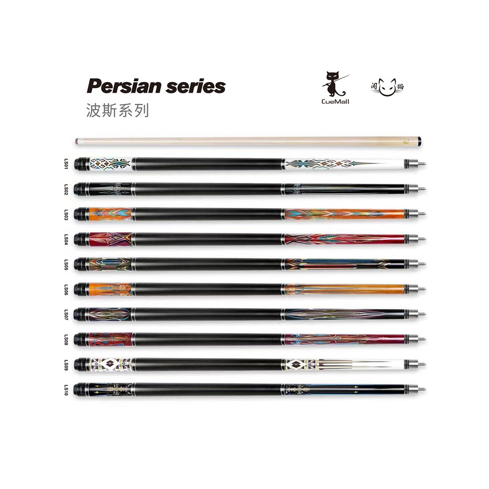 CueMall CueMall Cat Breaking Pool Cue Big Head Cue American Nine Cue 13mm Split Cue Maple Black Eigh