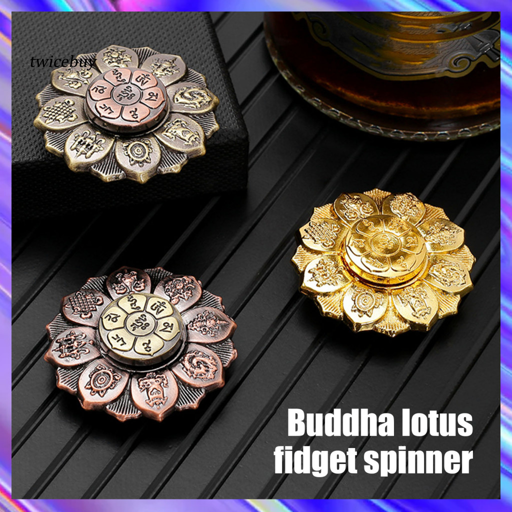 [TY] โลหะ Fidget Spinner ความเครียดบรรเทา Fidget Spinner 1 หรือ 2 ชิ้น Buddha Lotus Fidget Spinner ข