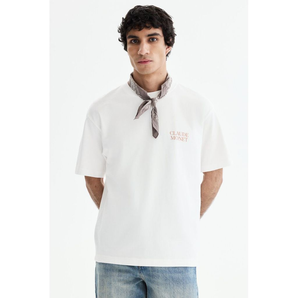 H&M(เอชแอนด์เอ็ม) เสื้อยืดทรงหลวม (Loose Fit T-shirt) ผู้ชาย 0972640_24