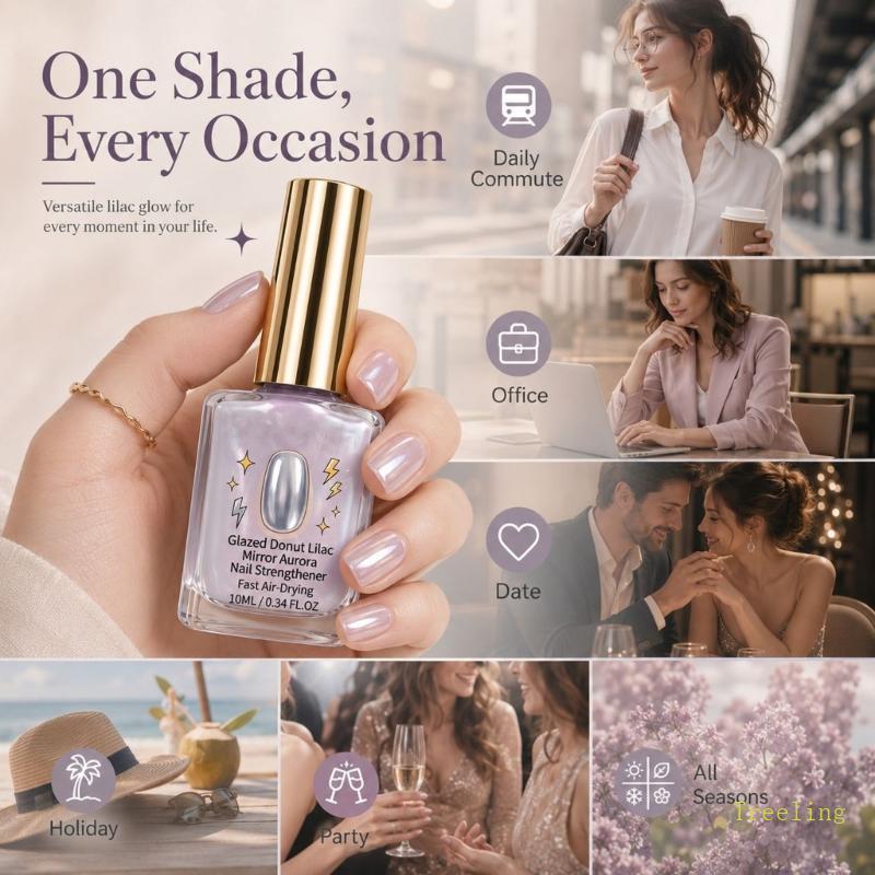 Treeling Routine-Friendly Nail Strengthener สําหรับขัดบ้านสะท้อนแสง