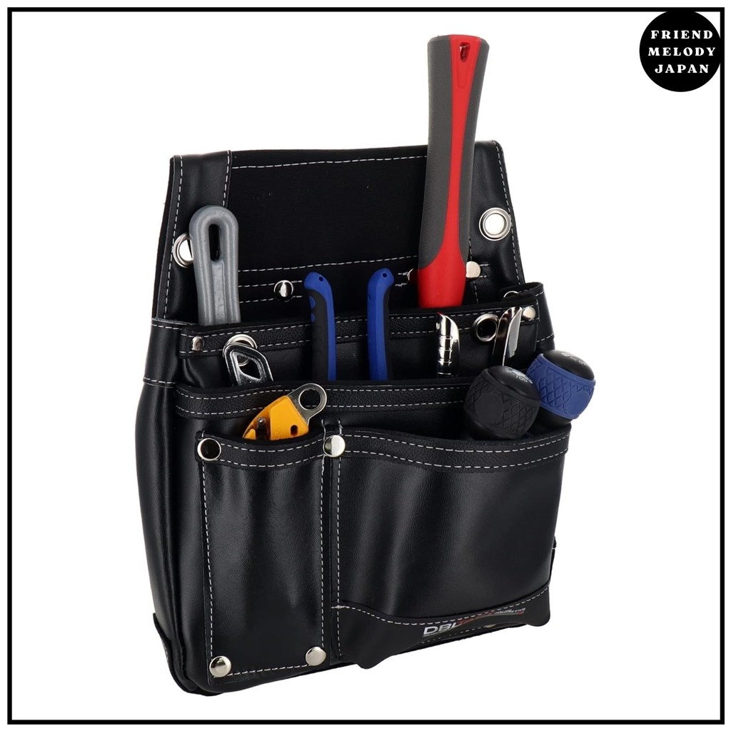 DBLTACT (Double Tact) Genuine Leather Excellent Nail Bag 2 Tiers Black DTL-07-BKFMJ SHOP