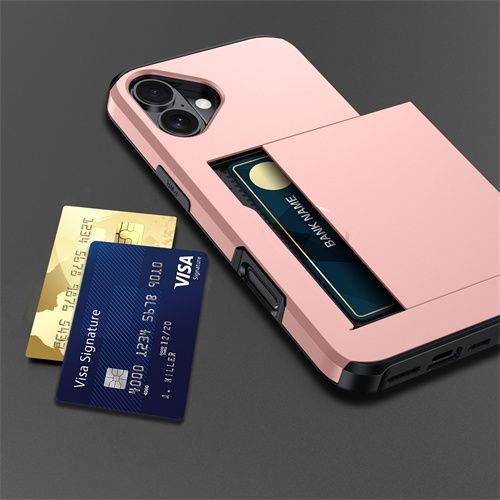High-End Apple 17 Card Walletเคสโทรศัพท์iPhone17Promax Shock-resistant Soft PG17AIR Hardป้องกันกรณี