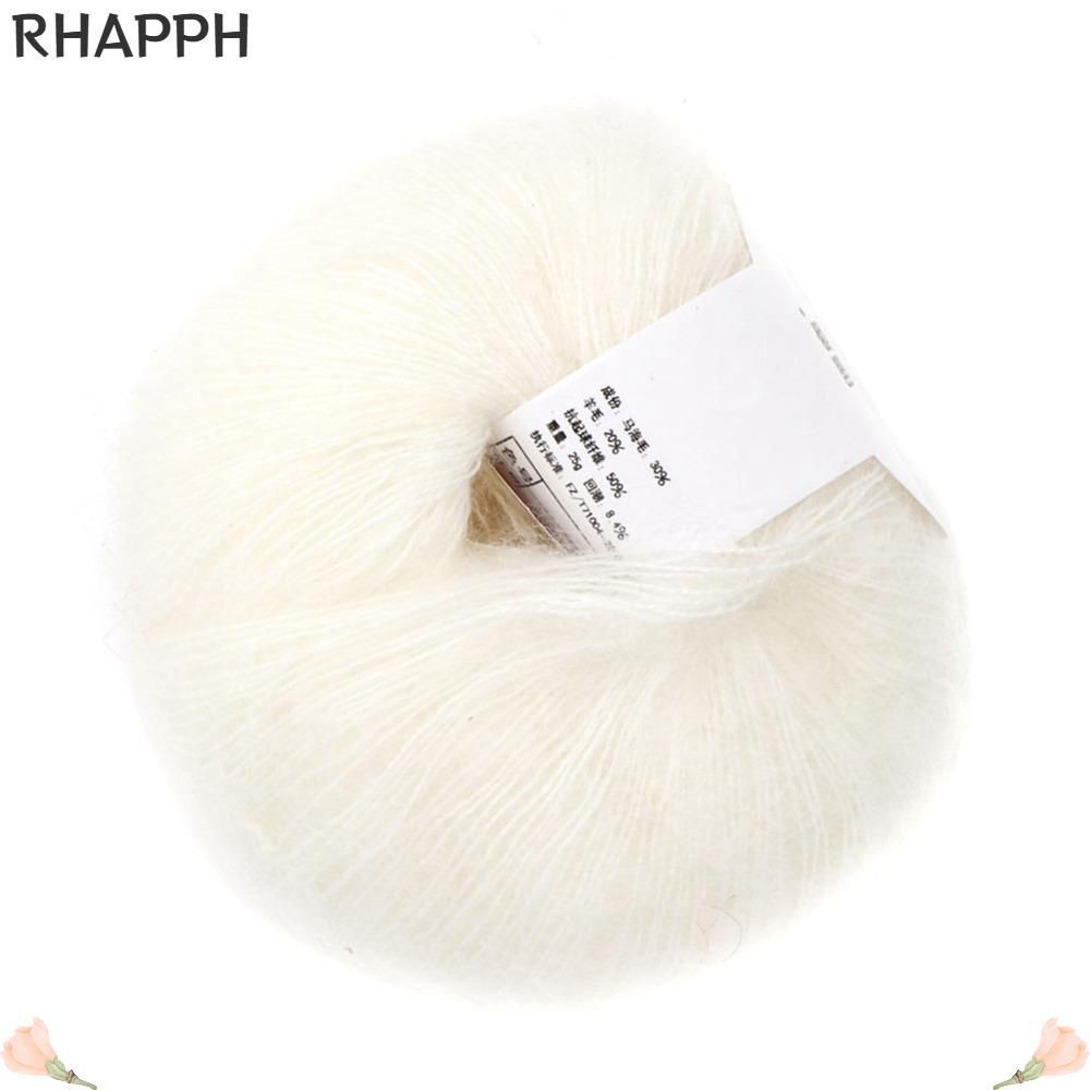 RHIPH Faux Mohair Yarn, Thin Gauge Fuzzy Fur Mohair Yarn, Soft Soft Texture ยาวขนสัตว์ Fine Yarn สํา