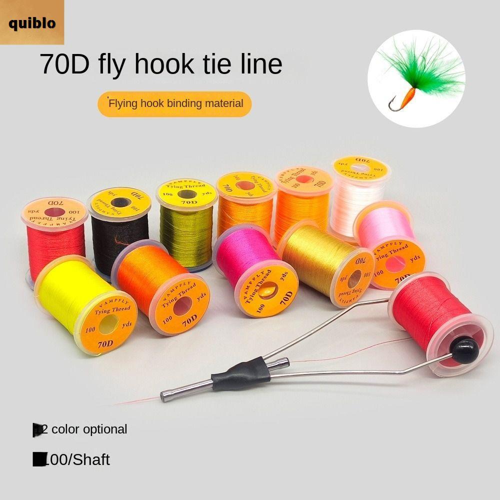QUIBLO Fly Fishing Line, Salmon Super Strong Fly Tying Thread line, Thread Spool Fly Premium Fishing
