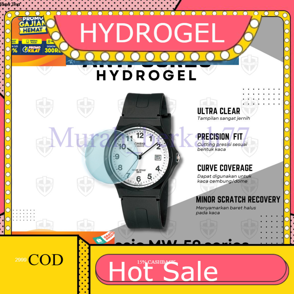 HYDROGEL ไฮโดรเจลป้องกันรอยขีดข่วนสําหรับ Casio MW59 MW 59