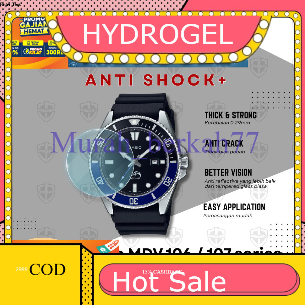 Anti-SCRATCH HYDROGEL Anti-Scratch สําหรับ Casio MDV106 MDV 106 107 นาฬิกา