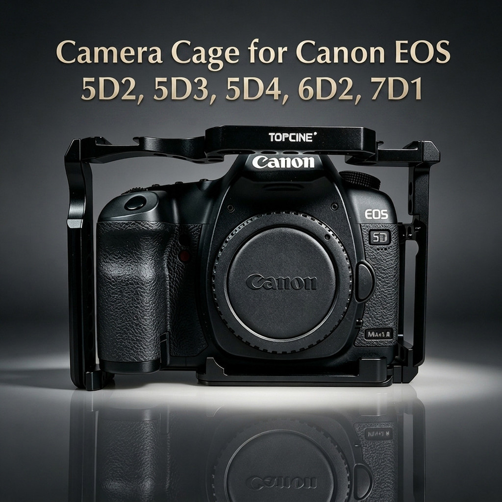 Topcine กล้องสําหรับ Canon EOS 5D Mark II III IV 7D Mark I 6D Mark II กล้อง DSLR EOS 5D4 5D3 5D2 กรง Dual รองเท้าเย็น Mount หลาย 1/4 รูเกลียว
