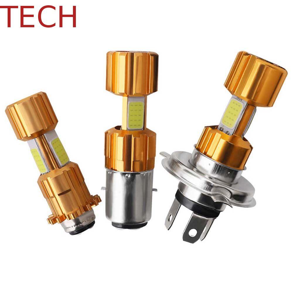 TECH รถ LED หลอดไฟ Moped แสงสีขาว 18W 2000LM มอเตอร์ไซด์ H4 COB ไฟตัดหมอก