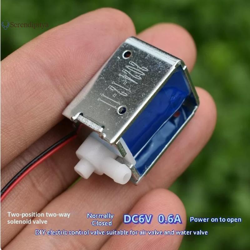 SEE Mini ปกติปิด Air Solenoid วาล์ว DC6V 0.6A Micro 2-Position วาล์วน้ําสําหรับสมาร์ทระบบควบคุมน้ํา 