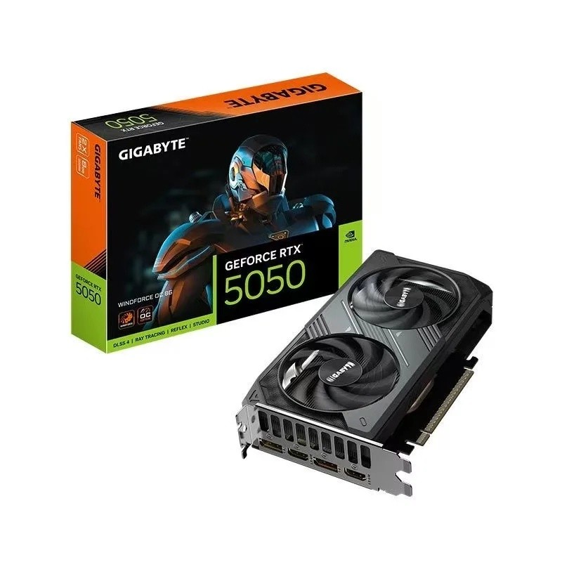 CMUE Gigabyte GeForce RTX 5050 WindForce OC 8GB GV-N50WF2OC-8GD GDDR6 128 บิต PCI Express 3.0 X16 23