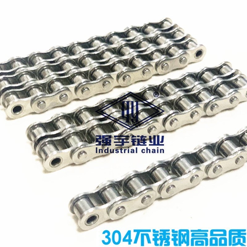 โซ่สแตนเลส 304 สำหรับงานอุตสาหกรรม แบบ J Chain 3 จุด 06B 06C/4 จุด 08B/5 จุด 10A/6 จุด 12A/16A