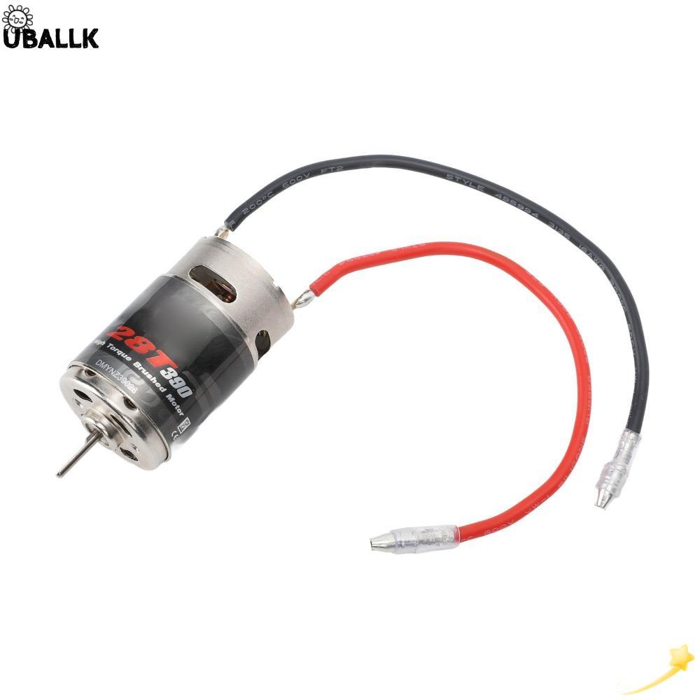 UBALLK RC Brushed Motor, High Torsion 390 28T Brushed RC Motor, สแตนเลสทนทานเสียงรบกวนต่ํา RC มอเตอร