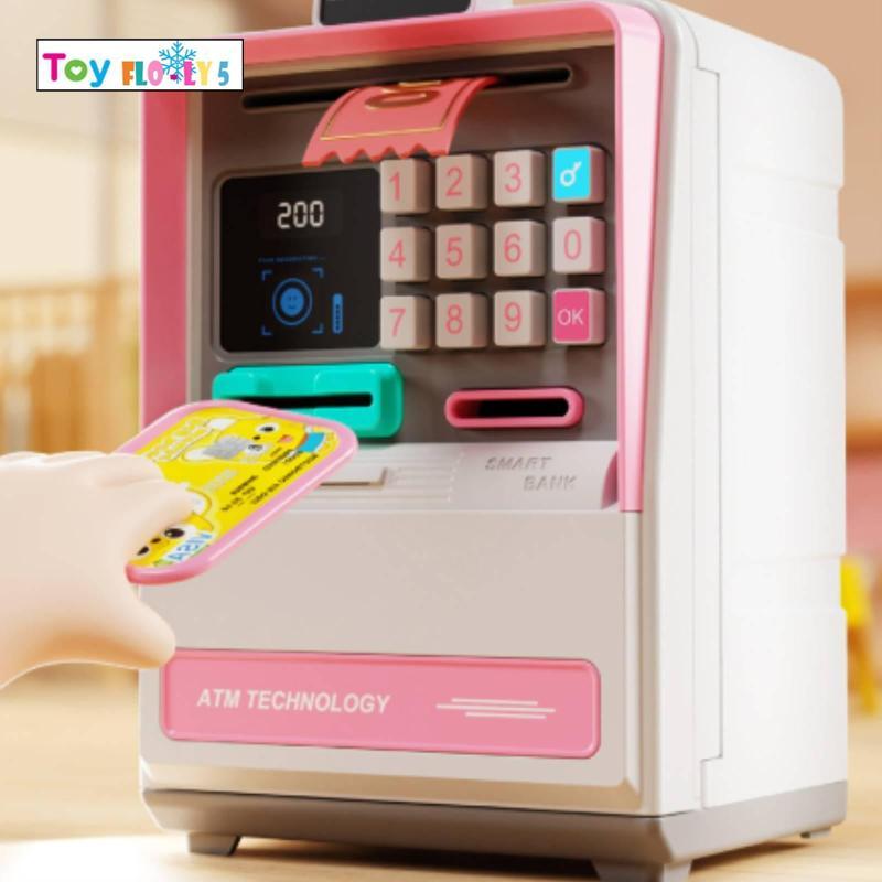[Flurishroly5] กระปุกออมสิน ATM เด็กดิจิตอล ATM กระปุกออมสิน กล่องประหยัดเหมือนจริงสําหรับเด็กและเด็