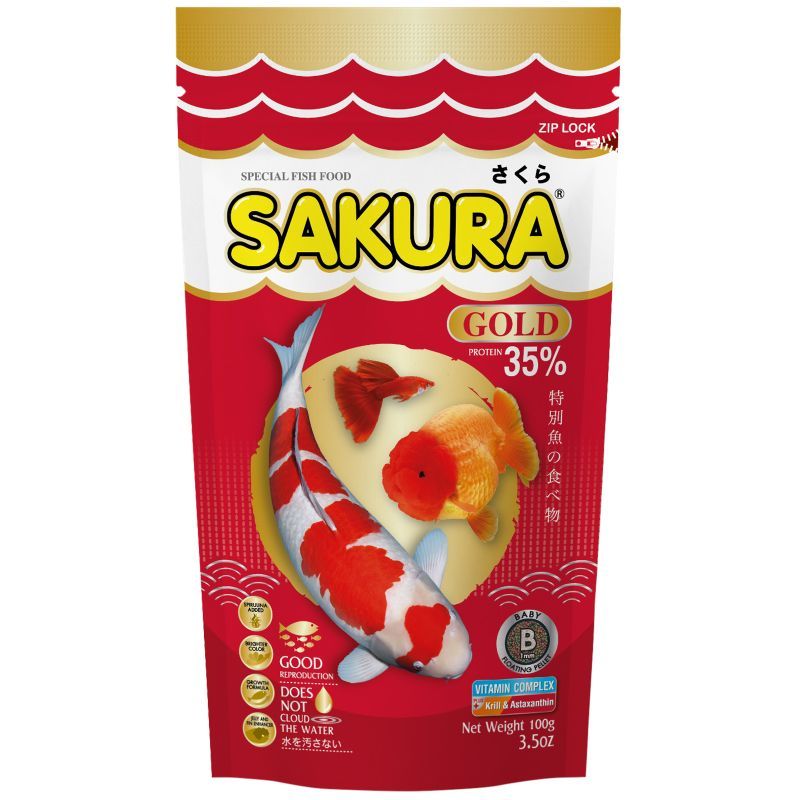 ซากุระอาหารปลาเม็ดจิ๋ว 100กรัม Sakura Fish Midget 100g. [หมายเลขบาร์โค้ด 8850805000031 ]