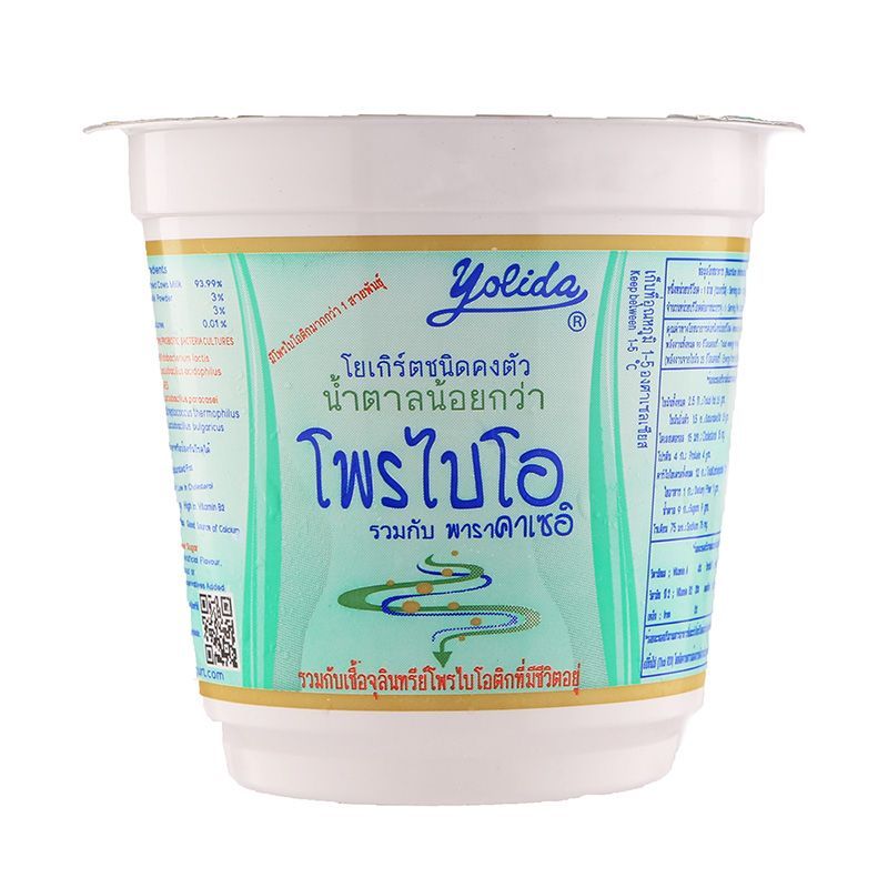 โยลิดาโยเกิร์ตชนิดคงตัวรสหวานน้อย 120กรัม Yolida Set Yogurt Natural Lower Sugar 120g. [หมายเลขบาร์โค้ด 8851262059037 ]