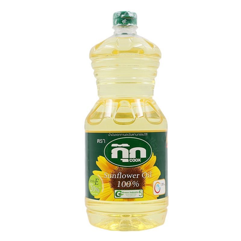 กุ๊กน้ำมันดอกทานตะวัน 1.9ลิตร Cook Sunflower Oil 1.9ltr. [หมายเลขบาร์โค้ด 8850180010151 ]