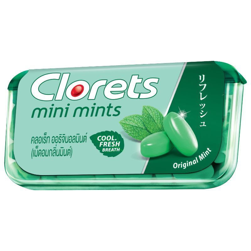 คลอเร็ทเม็ดอมรสออริจินอลมินต์ 11.2กรัม Clorets Original Mint Tablet 11.2g.