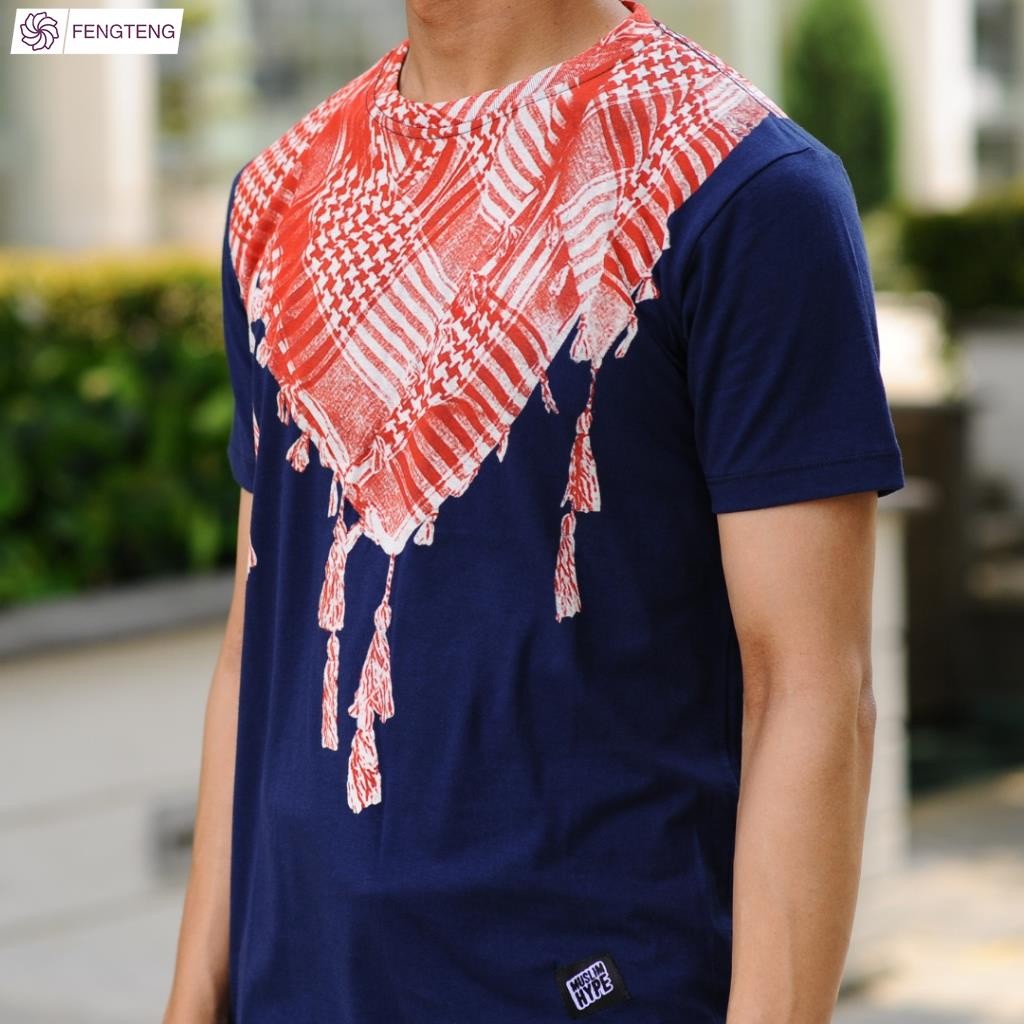 [FENG] Muslim Legacy - Tshirt 3D serban pigment - สีกรมท่า