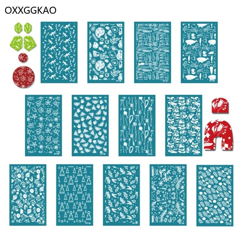 OXXGGKAO Silkscreen Stencils เครื่องประดับทําเครื่องมือกาวผ้าไหมหน้าจอการพิมพ์ Stencils