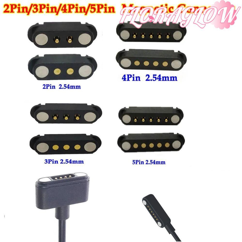 FLORAGLOW DC Magnetic Pogo Pin Connector, 2A High Current Pogopin Magnetic Connector, 2Pin 3Pin 4Pin