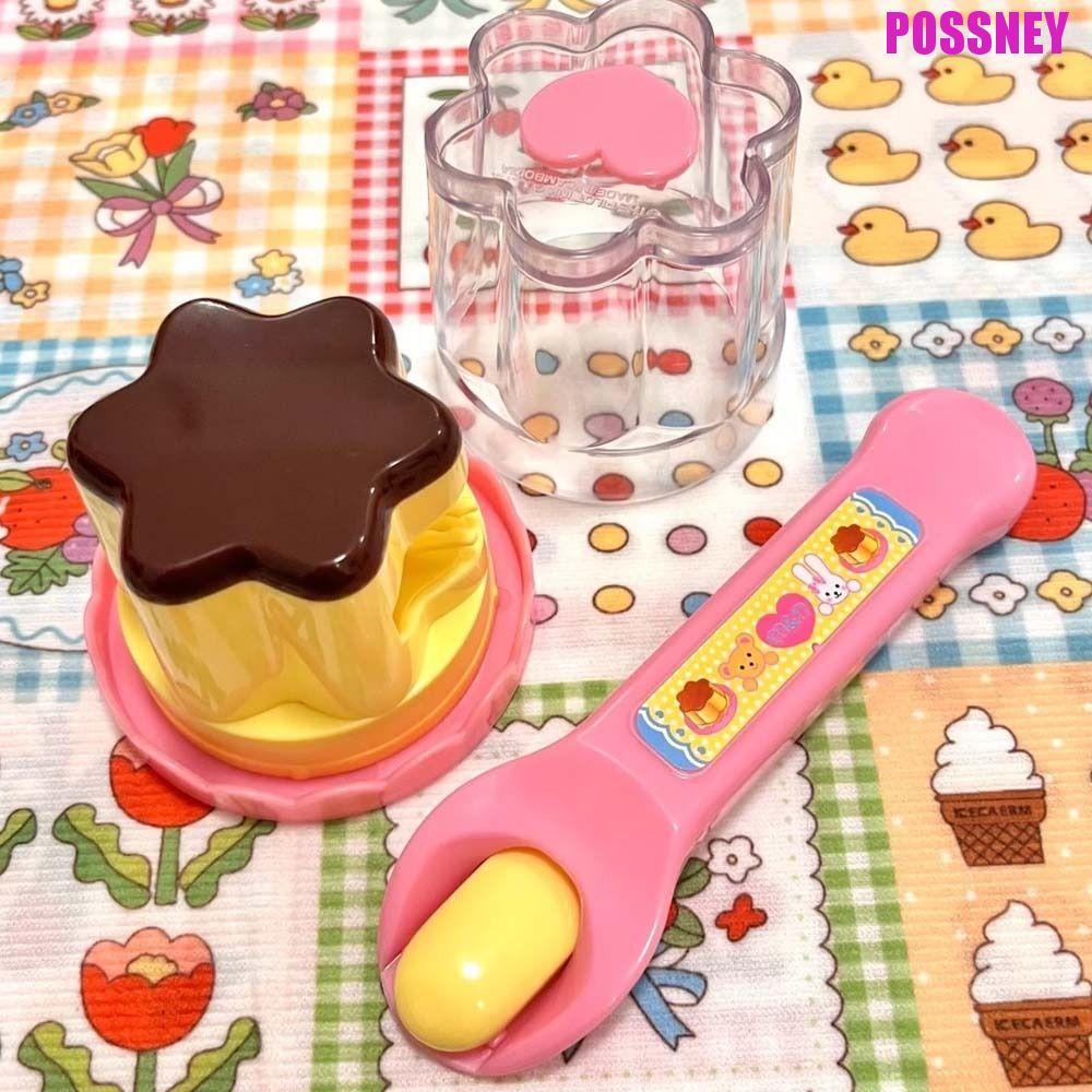 POSSNEY Pudding Feeding Toy, Early Education Food Feeding Strawberry Pudding Toy, Creative Role Play