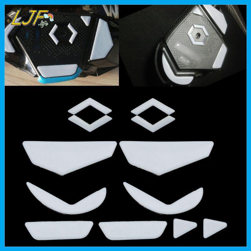 LJF 1Set Mouse Feet สําหรับ G502 Mouse White Mouse Glides Curve Edge