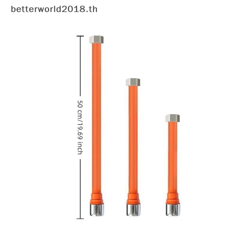 [bet] 20/30/50CM Universal Kitchen Orange Faucet Extension Hose ห้องน้ํา 360° Rotation Bending Fauce