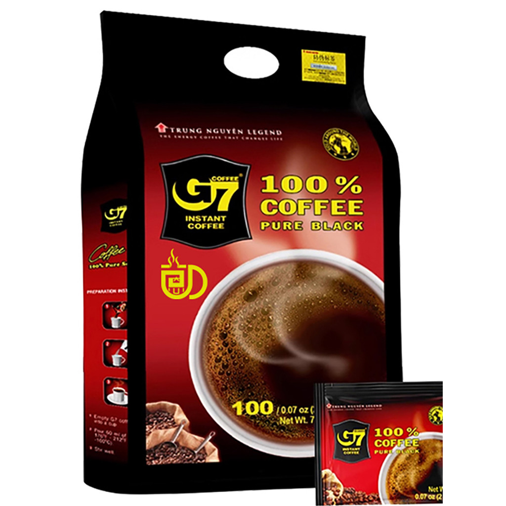 Mellow Product Vietnam G7 Black Coffee Powder 2g X100 ซอง [2412-2612]