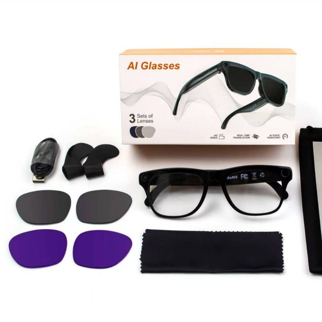 A ai Glasses Photo Video Glasses Simartglasses แปล Bluetooth Call ai Smart Glasses Smartglasses