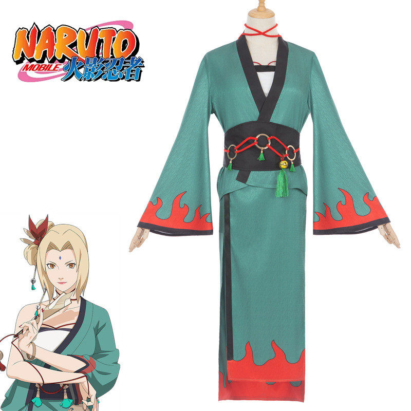 นารูโตะเกมมือถือTsunade Man Yinjiang Lakeหยกเย็นคอสเพลย์เครื่องแต่งกายอะนิเมะสองมิติBORUTO Tsunadeคอ