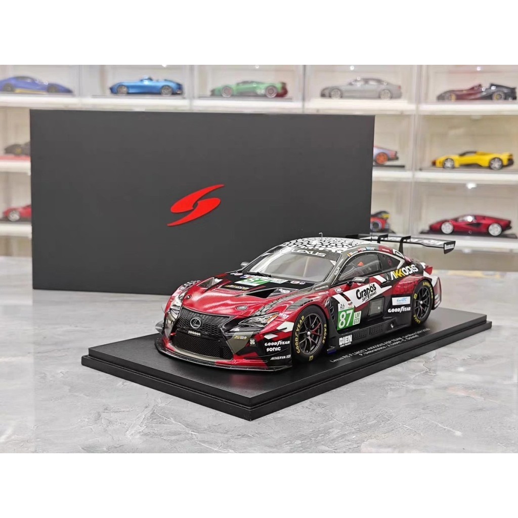 [สต๊อกพร้อม] SPARK 2025 Le Man Lexus RC F LMGT3 เรซิ่นรุ่น 1: 18