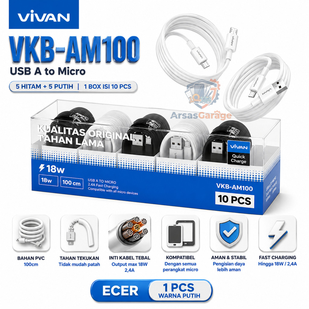 VIVAN VKB-AM100 AC100 AL100 / VIVAN VKB-AM100 micro data cable, AC100 type c, AL100 lightning