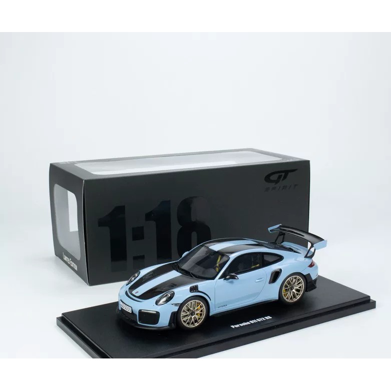 [สต๊อกพร้อม] GT Spirit 1: 18 Porsche Porsche 911 (991.2) GT2 RS WEISSACH PACKAGE GULF BLUE CLDC027 G