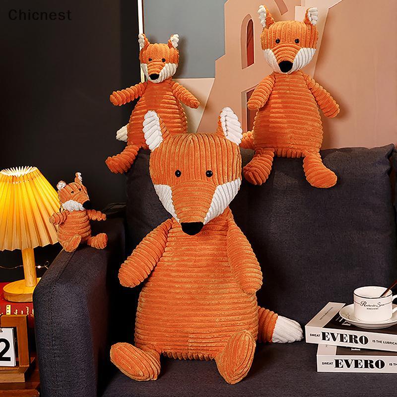 [Chc] ป่าสัตว์คอสเพลย์ตุ๊กตาสัตว์ลาย Plush สีส้ม Fox ตุ๊กตาของเล่น Huggable Sleepingpanion สําหรับสา