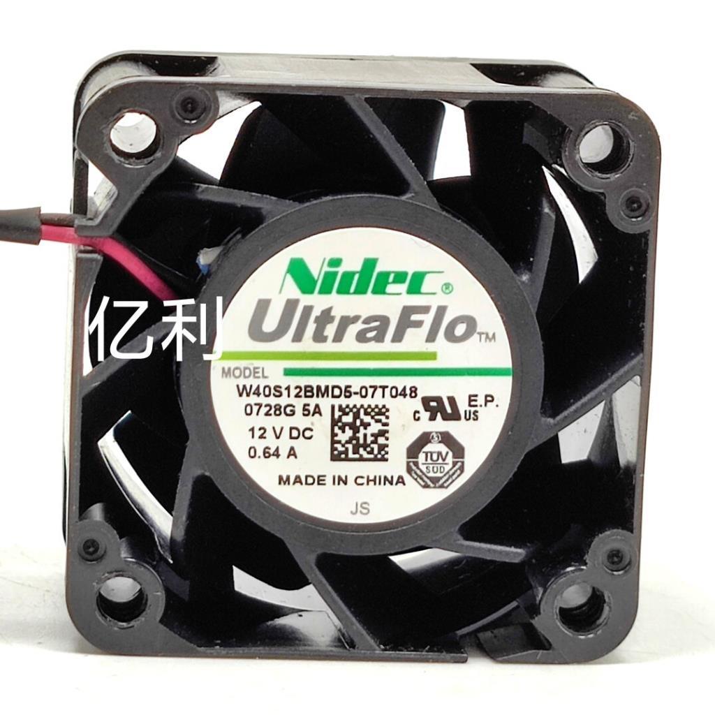 NIDEC W40S12BMD5-07T048 12V 0.64A 4CM 4028 พัดลมระบายความร้อนเซิร์ฟเวอร์