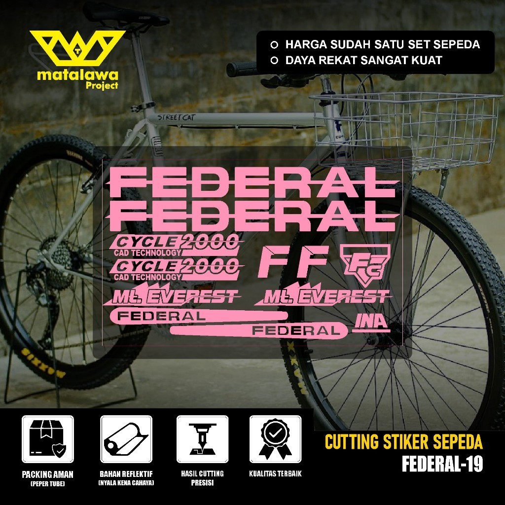 FEDERAL ใหม่สติกเกอร์ตัดสติกเกอร์ FEDERAL Mount Mt Everest สติกเกอร์รอบ 2000 Cad เทคโนโลยี Street Ca