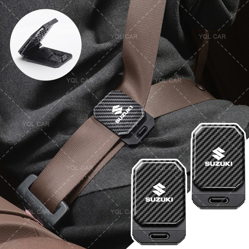 1/2pcs รถเข็มขัดนิรภัยปรับสายรัดรถ Anti-คอความดันคลิปสําหรับ Suzuki Grand Vitara Sx4 Swift Alto Erti