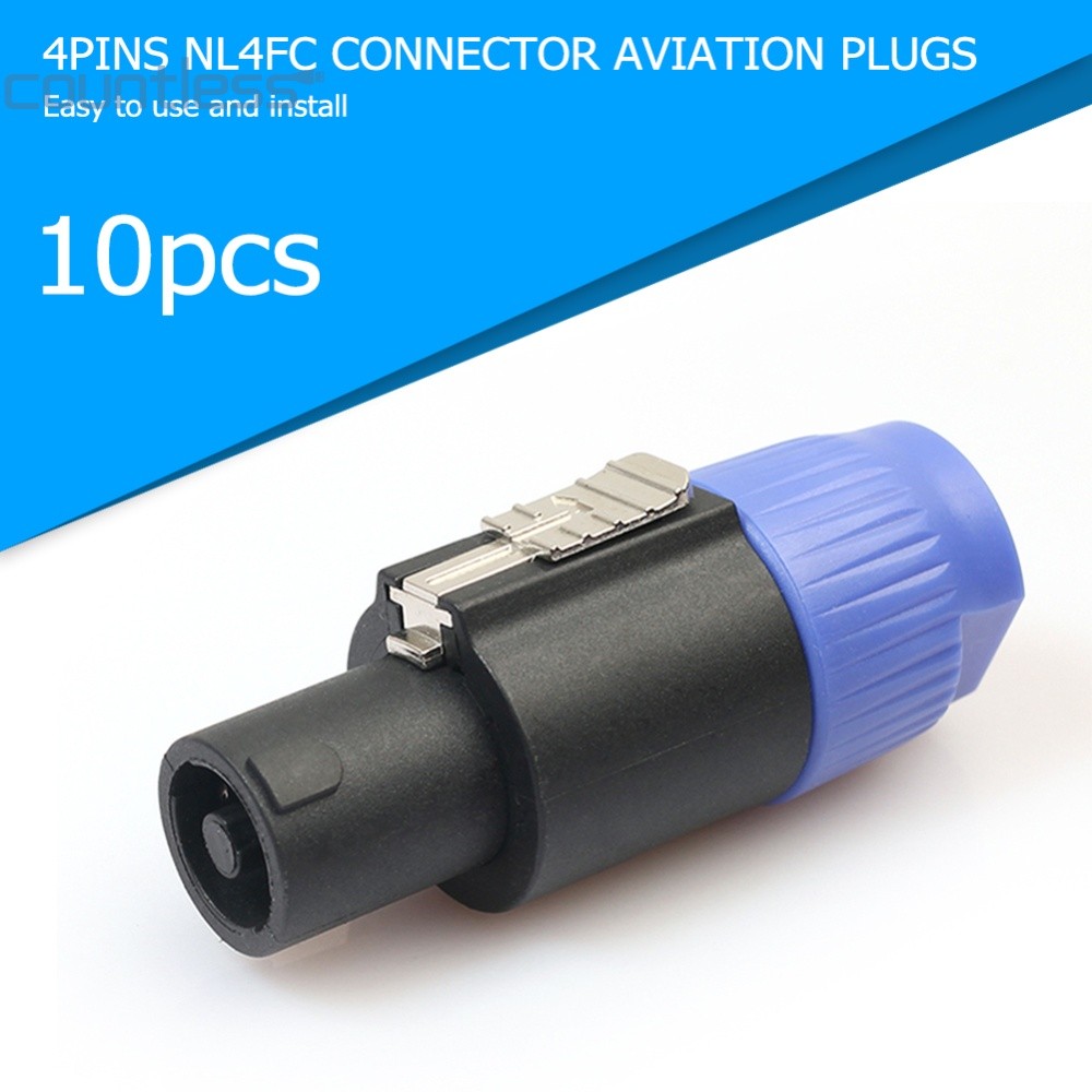 ปลั๊กเชื่อมต่อเสียง 10 ชิ้น NL4FC สําหรับโครงการสายไฟเสียงลําโพง