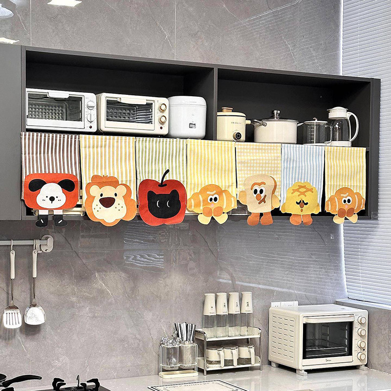 Dustproof Cartoon Animal Printed Door Curtain Household Entrance Door Curtain Home Decoration