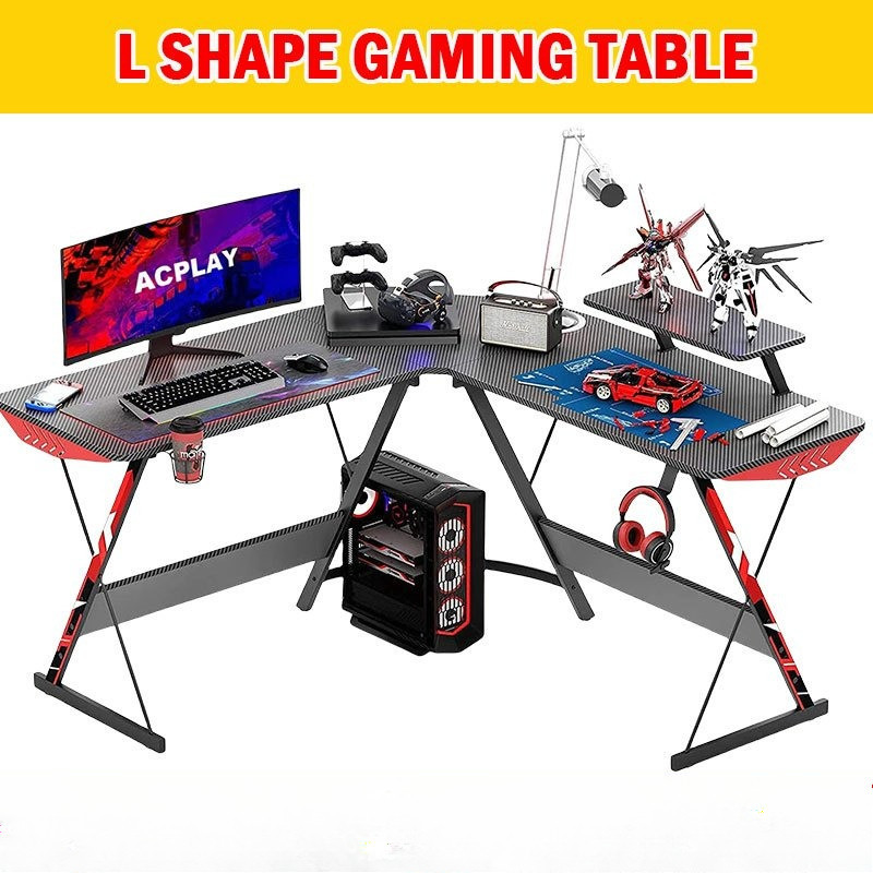 Carbon Fiber L Shape Gaming Table / Desk / Study Table/ Office Table/Computer Table/Laptop Table