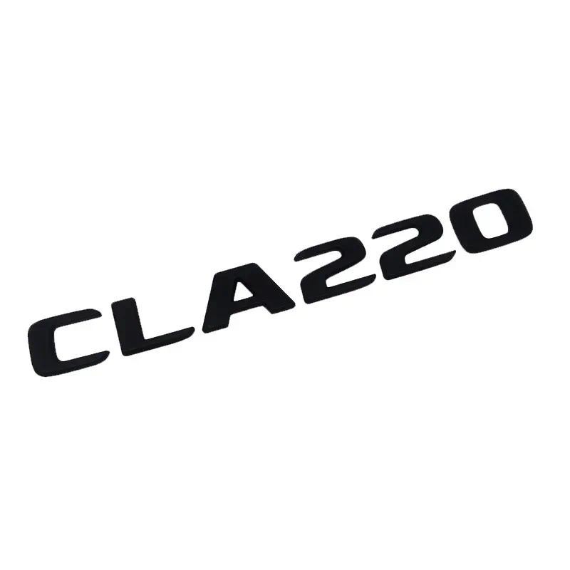 3d ABS สีดํารถกาวตัวอักษร Trunk CLA220 4MATIC ป้ายสัญลักษณ์สติกเกอร์สําหรับ Mercedes CLA 220 AMG C11