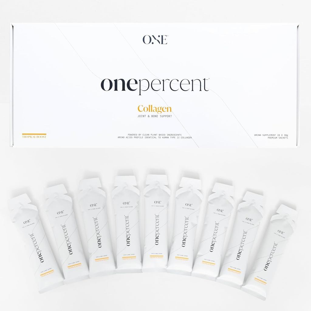 ซองคอลลาเจนจากพืชพร้อมคอลลาเจน Type II, วิตามินซี, D3, K2, Zinc, Hyaluronic Acid, Glucosamine, ขมิ้น