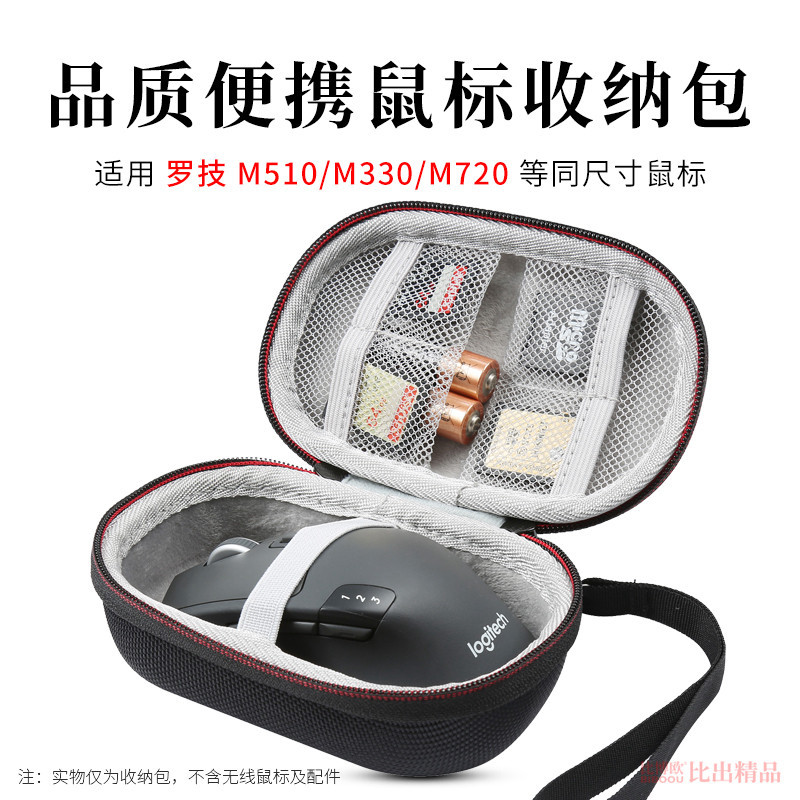เหมาะสําหรับ Logitech M750 M650 M720 M330 กระเป๋าเมาส์ไร้สายกล่องเก็บของแบบพกพา Hard Shell Mouse Box