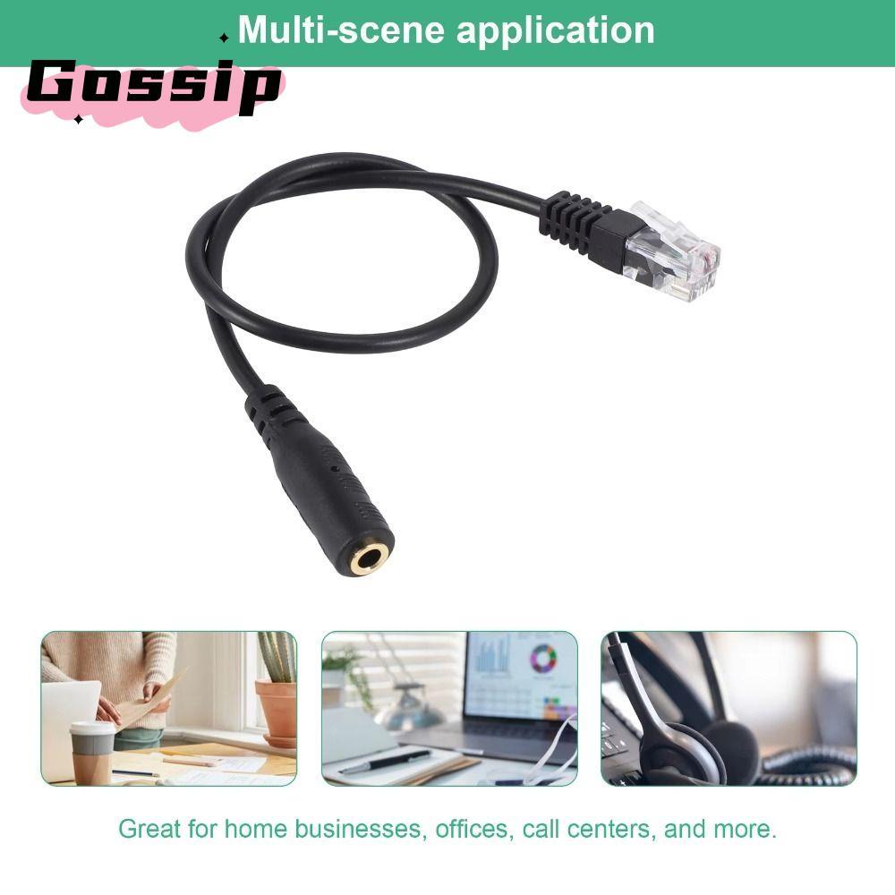 GOSSIP RJ9 Connector, เปลี่ยนสายอะแดปเตอร์ RJ9 RJ9, อะไหล่มืออาชีพ Universal 3.5 มม.แจ็คอะแดปเตอร์สา