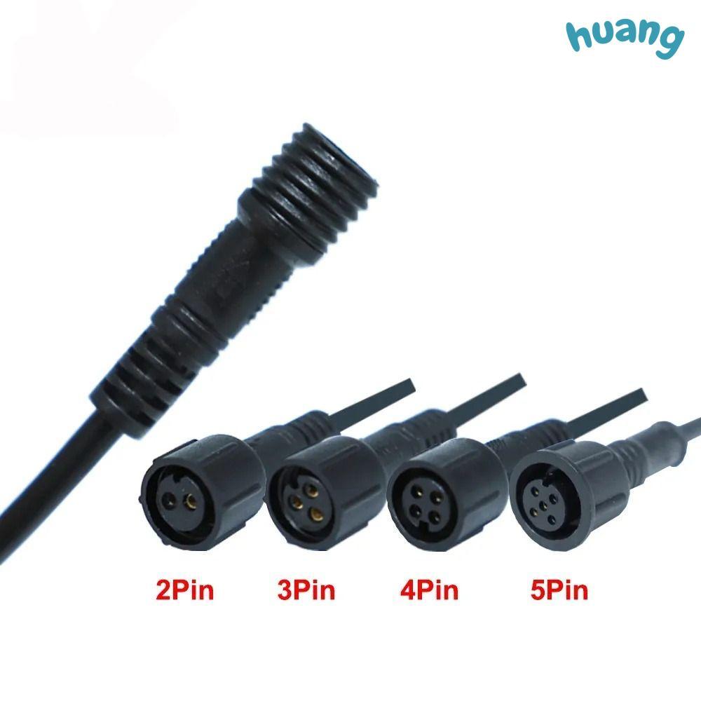 LONNG ชายหญิง LED Connector, IP67 สายสีดํา 2Pin 3Pin 4Pin แจ็ค, 20 ซม.2Pin 3Pin 4Pin สายไฟกันน้ํา LE