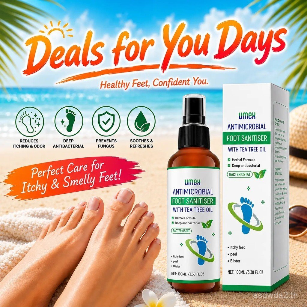 ETeaTreeป้องกันเชื้อราFootSpray-100mlLiquid,97%การผลิต,FastFungusDefense,ClinicallyTestedAntise,Quic