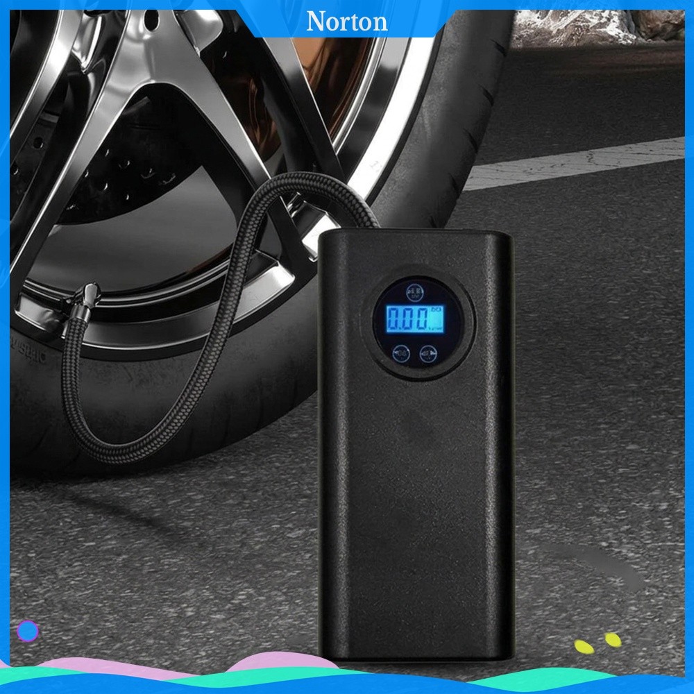 ❦HW รถ Tyre Inflator พร้อมเครื่องวัดความดันแบบดิจิตอลไร้สาย Tyre Inflator สําหรับรถยนต์รถจักรยานยนต์